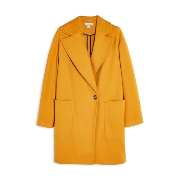 Topshop Jackets & Blazers - TOPSHOP • Carly Coat in Mustard NWT
